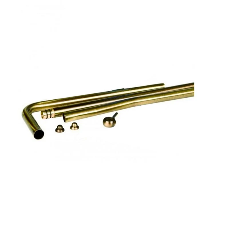 Tubo Di Risciacquo Esterno In Ottone Per Cassetta Alta Bronzato Cm 180 Ø 30