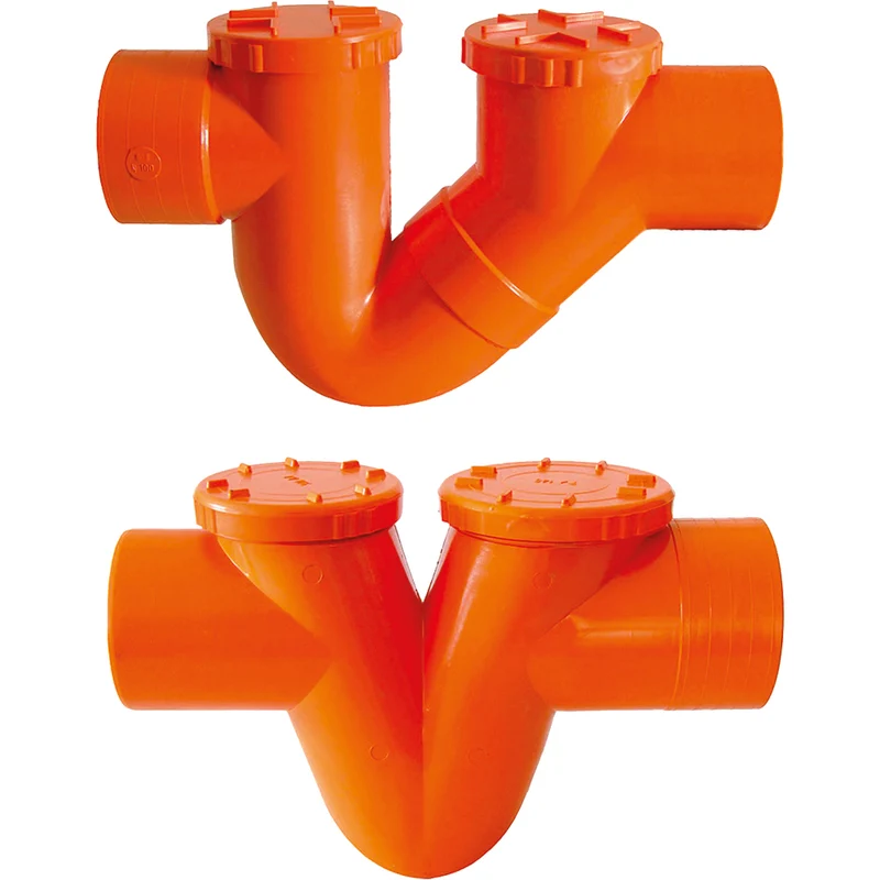 Sifone Monolitico In Pvc Arancio Ø 100
