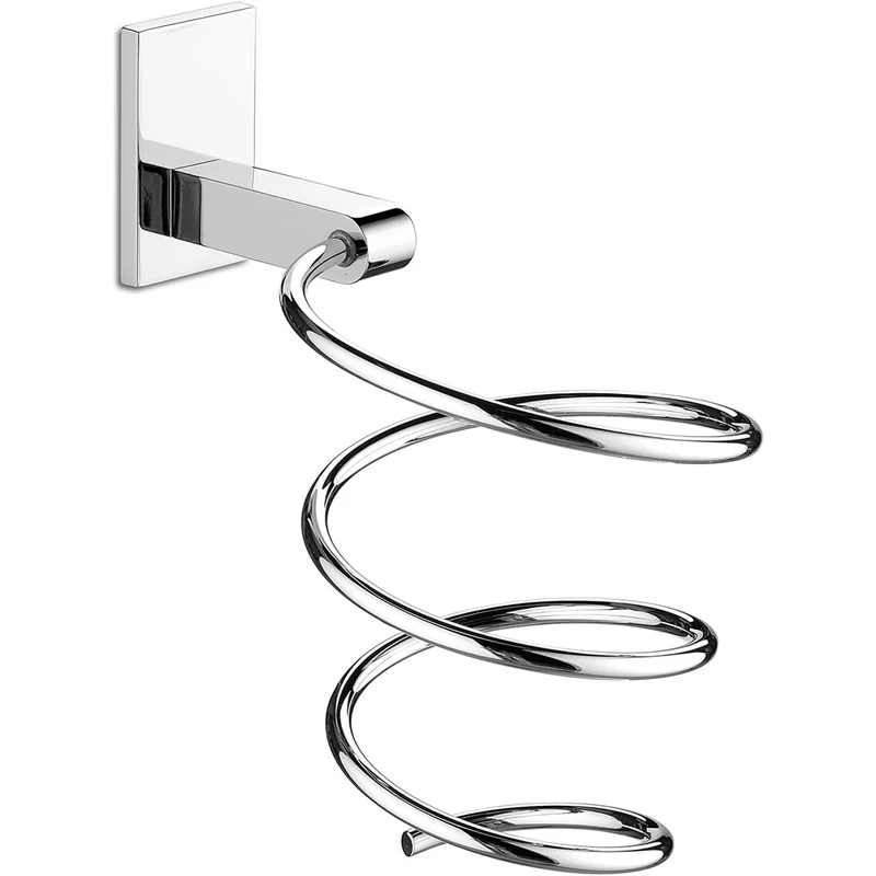 Porta Asciugacapelli Placca Quadra Cromato Ludico