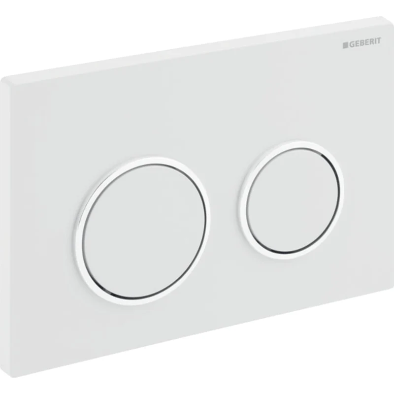 Placca Di Comando "Omega 20" Bianco Opaco/Cromato/Bianco Opaco*