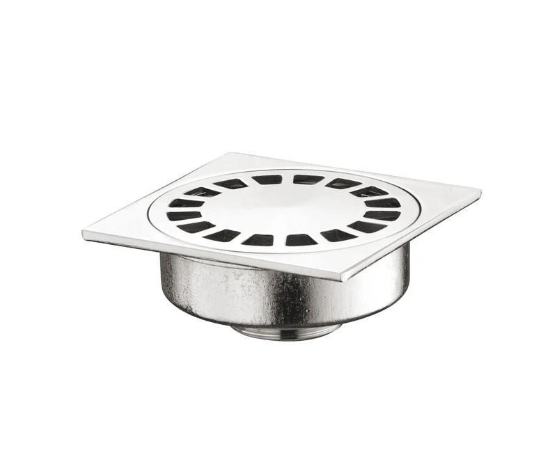 Piletta Sifonata In Ottone Per Pavimento Con Scarico Centrale 1"1/4 X 100 X 100