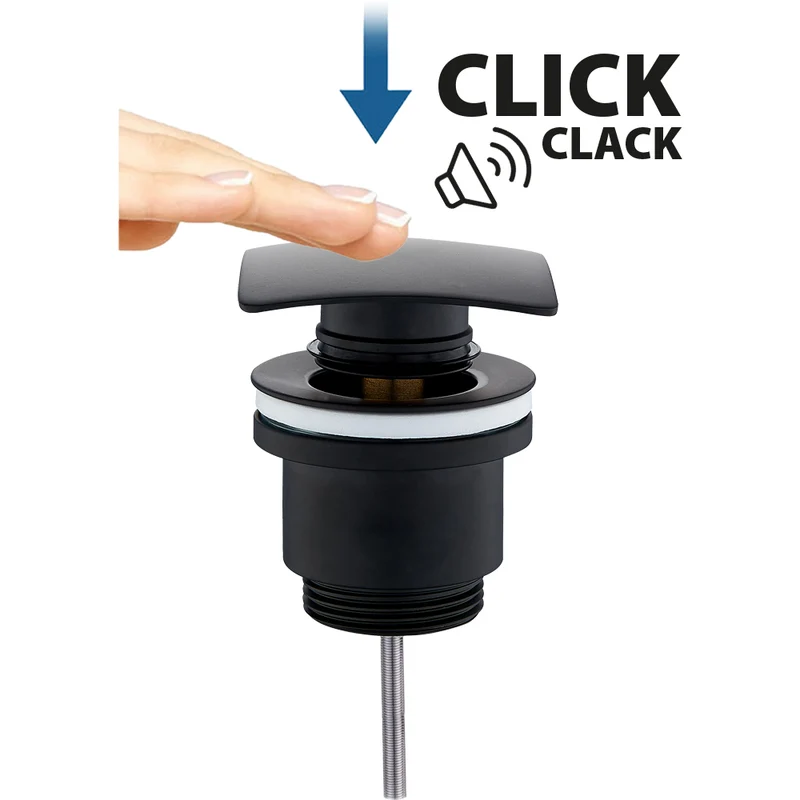 Piletta Click Clack Quadra Nero 1"1/4