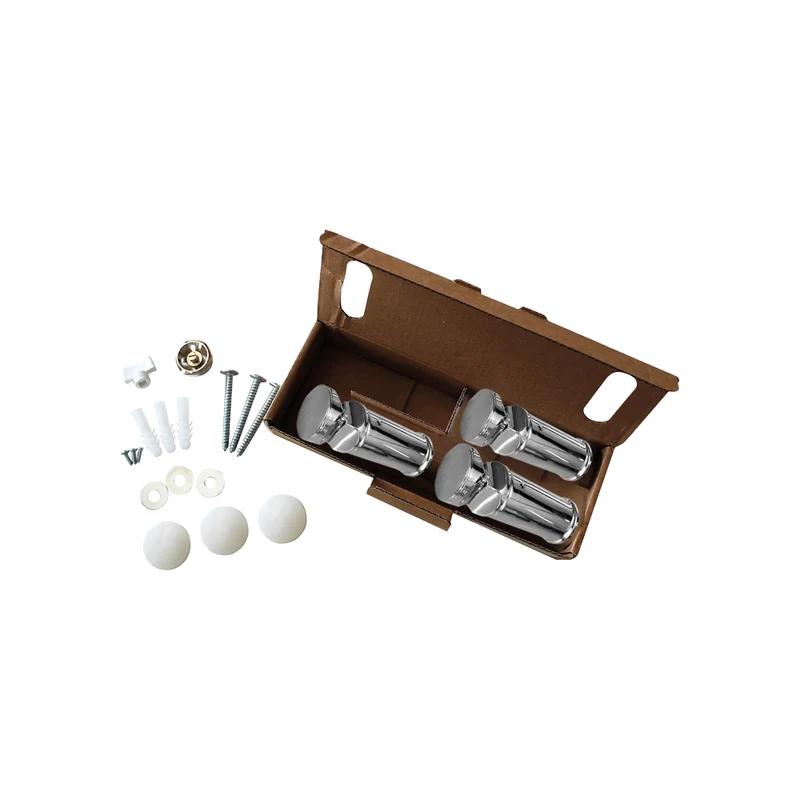 Kit Di Fissaggio Cromo Per Termoarredo "Sanremo" Diritto