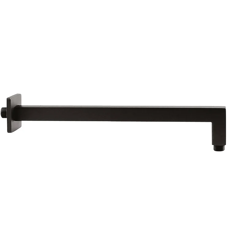Braccio Doccia Squadre Quadro Nero Cm 40