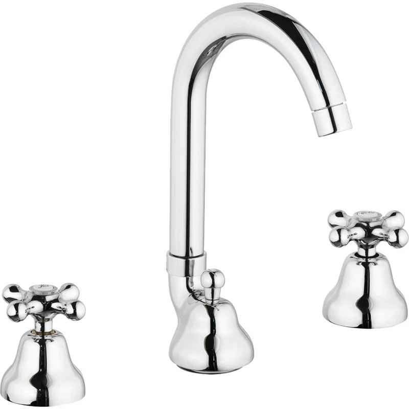 Batteria Lavabo Bocca Alta Rome Cromo