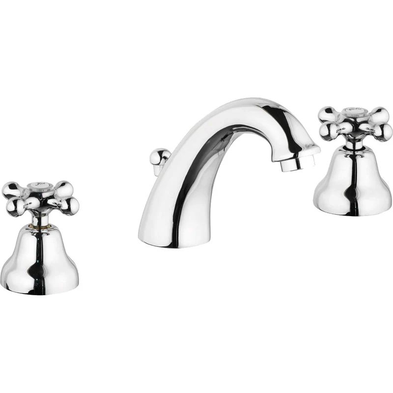 Batteria Lavabo Bocca Bassa Rome Cromo