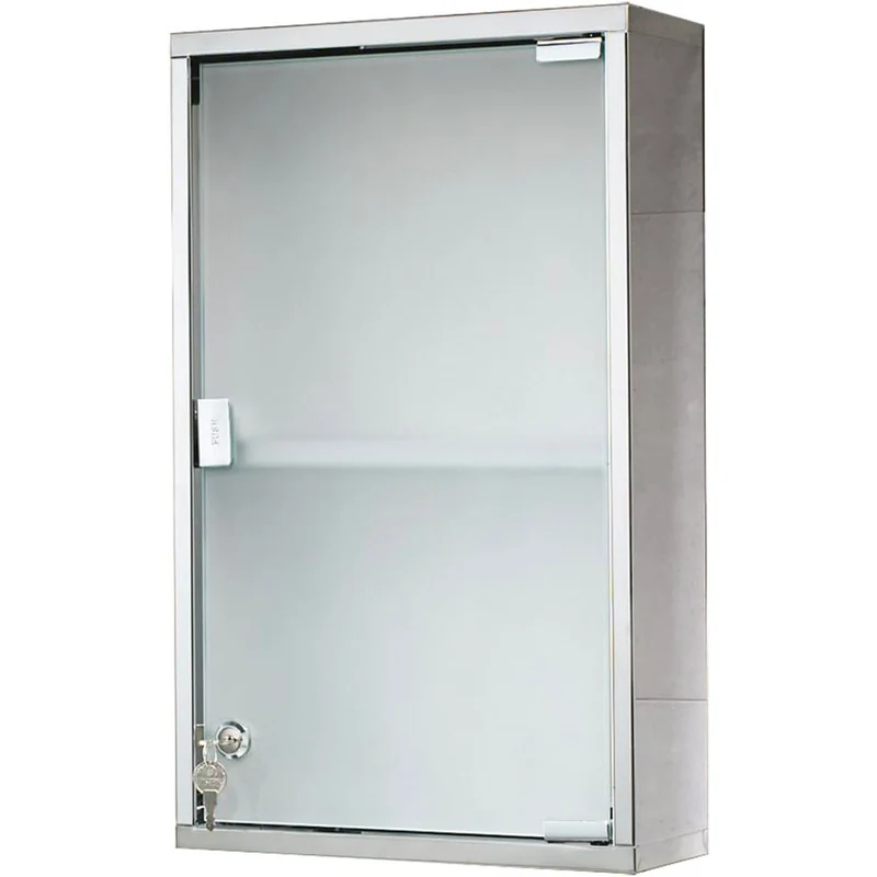 Armadietto Con Serratura Joker Acciaio Inox/Vetro
