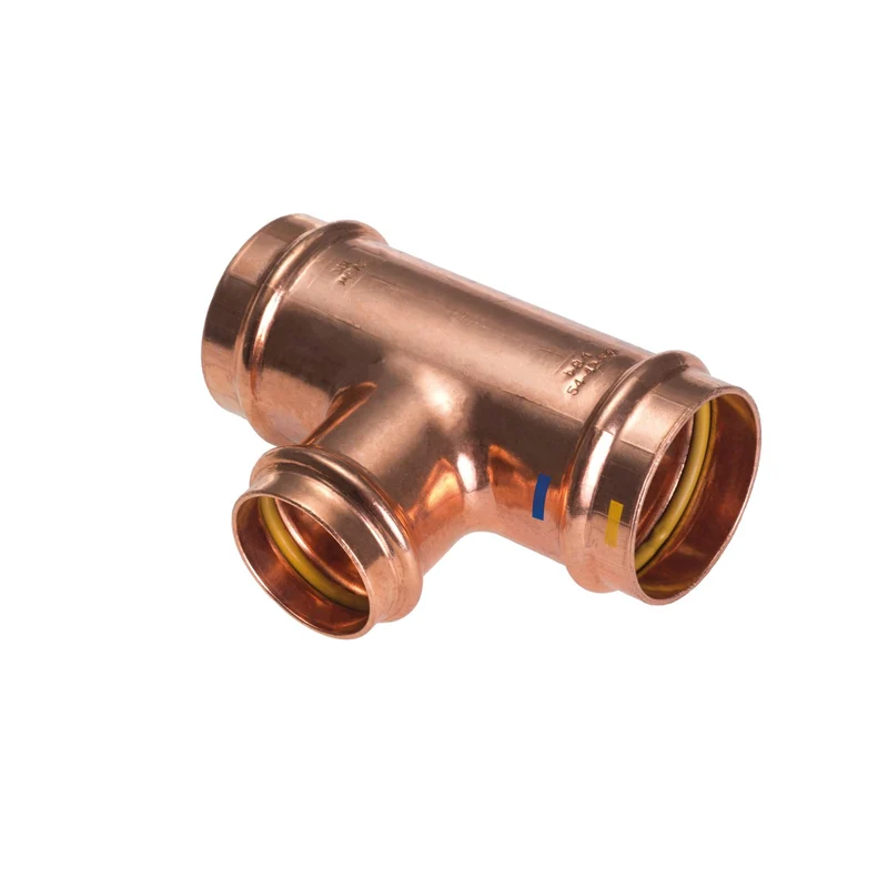 Tee Femmina Ridotto In Rame A Pressare 28 X 18 X 28 Mm