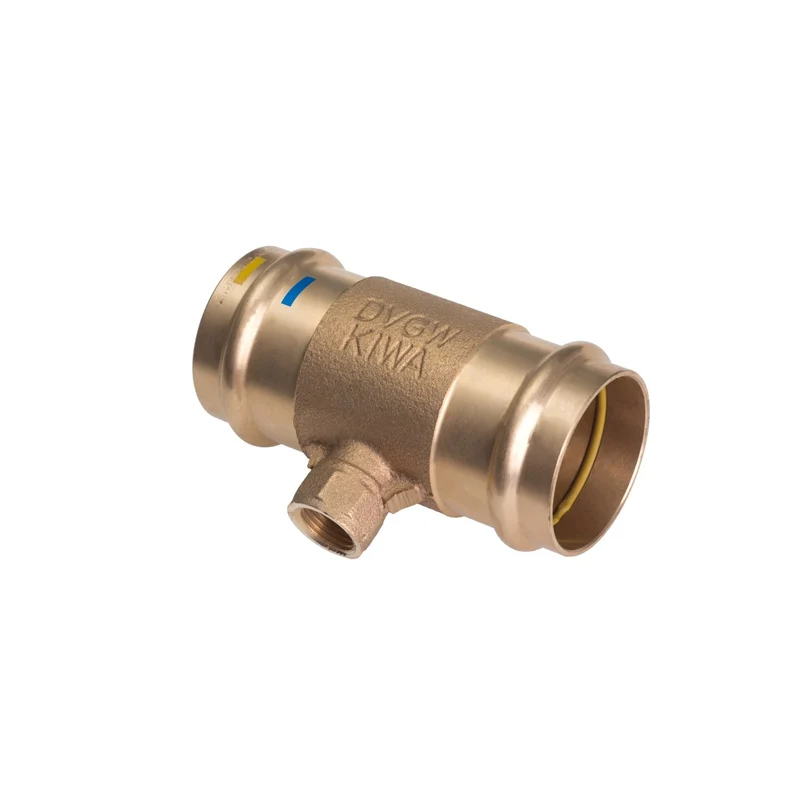 Tee Femmina A Pressare Filettato Femmina Al Centro In Bronzo 18 X 1/2" X 18