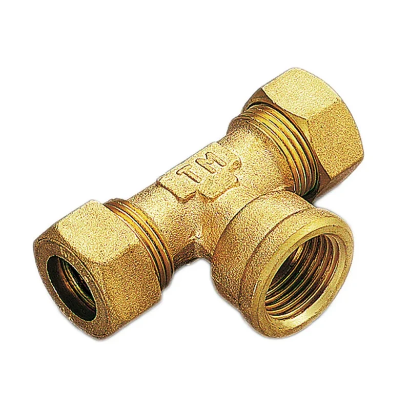 Tee Femmina A Compressione Con O-Ring Per Tubo Rame Tiemme 18 X 1/2" X 18