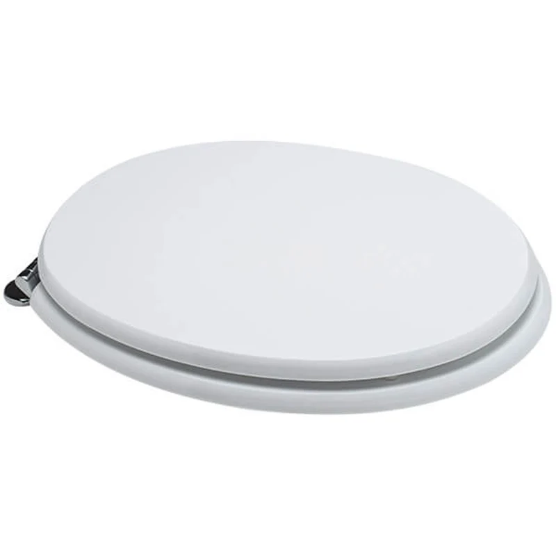 Sedile Wc Ellisse Mdf Laccato Bianco - Chiusura Normale