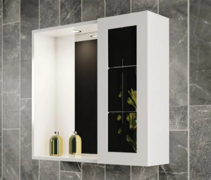 Specchiera Da Bagno Rio 1 Anta L.62,5 X H.60 X P.15 Cm