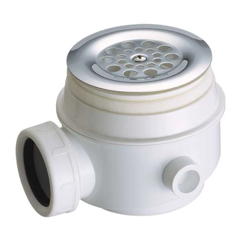 Sifone Per Piatto Doccia Foro Ø 50-60 Con Tappo Inox 1"1/2