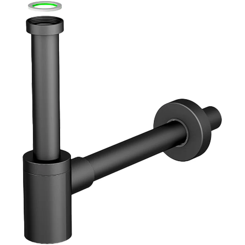 Sifone D'Arredo Per Lavabo "Mignon" Nero 1"1/4 X Ø 32