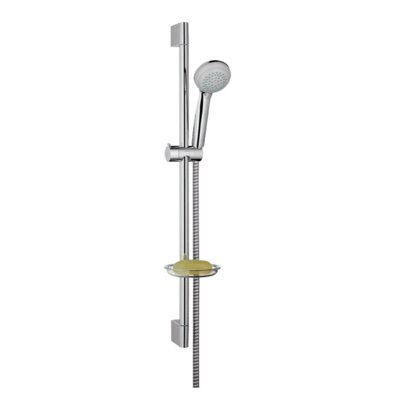 Set Saliscendi Doccia Crometta 85 Con Portasapone Cromata 2 Getti