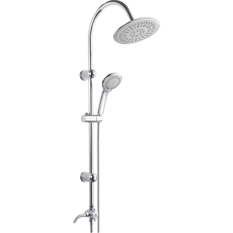 Set Colonna Doccia Illinois Tonda Cromata - 5 Getti