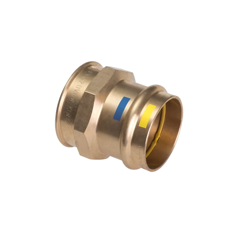 Manicotto Femmina A Pressare Filettato Femmina In Bronzo 18 X 3/4"F