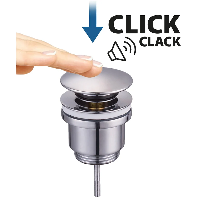 Piletta Clic-Clac Per Lavabo In Ottone Stp 1"1/4