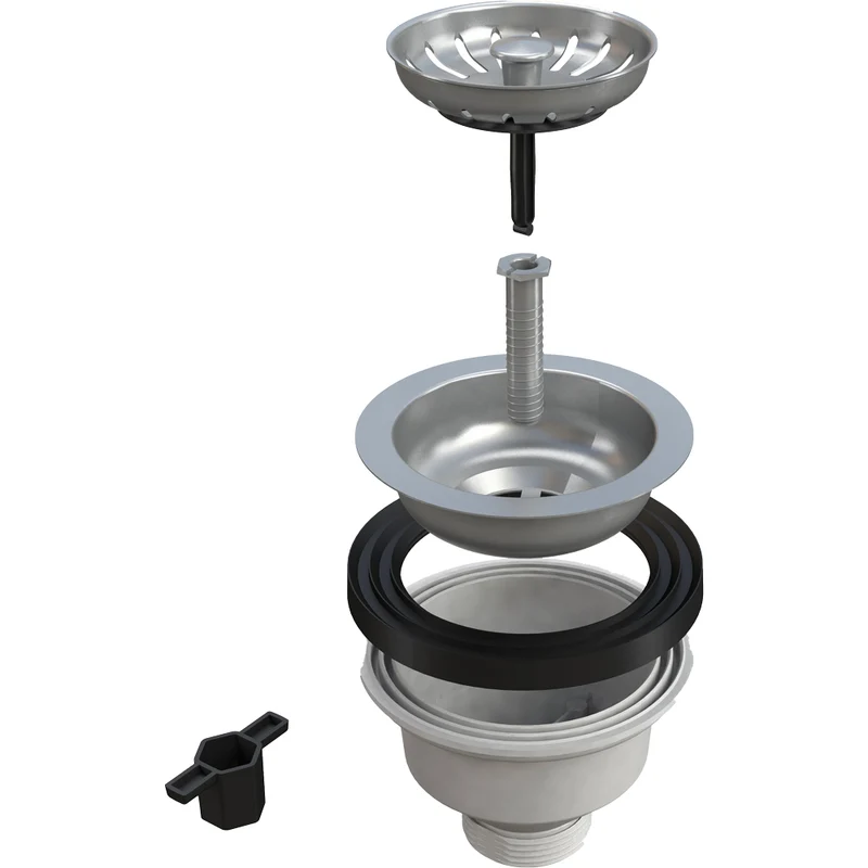 Piletta Canestro Per Lavelli Inox Senza Troppo Pieno 1"1/2 X Ø110 Mm