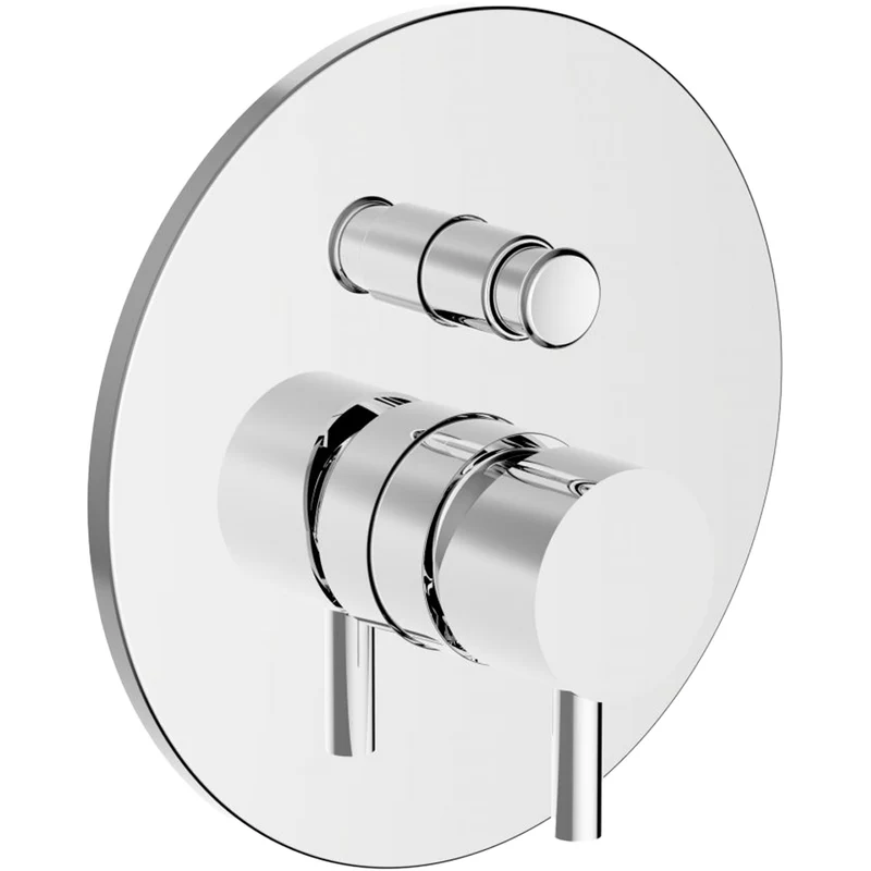 Piastra E Leva Per Incasso Doccia Con Deviatore Jabil Cromo