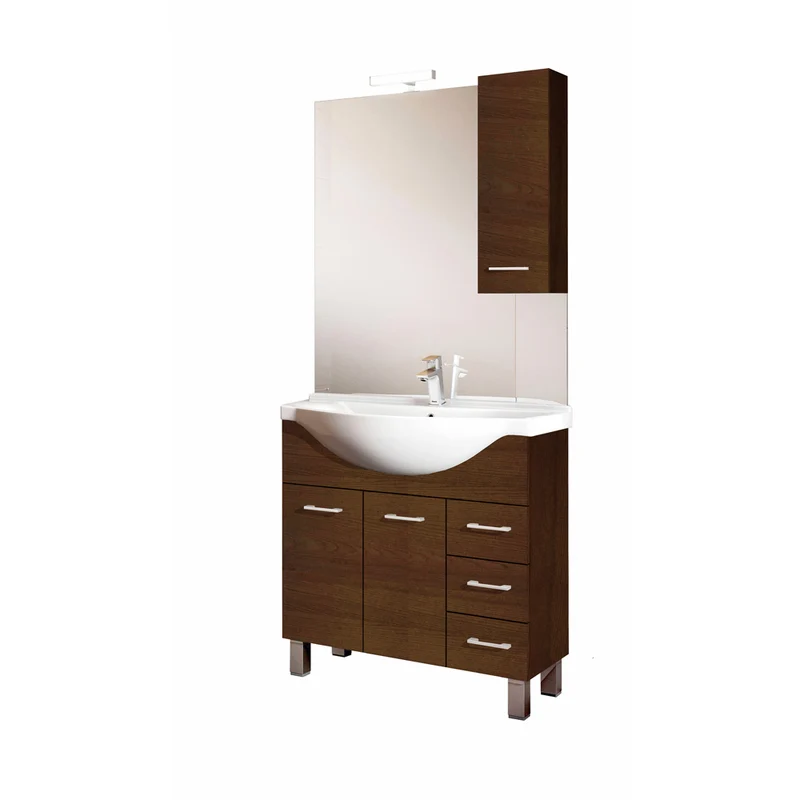 Mobile Da Bagno Gaia 85 Base 85 Cm Olmo Caffè