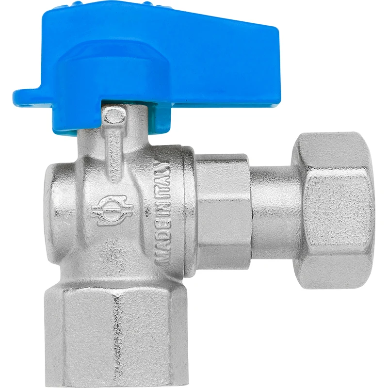 Mini Rubinetto A Sfera Squadra F Iso 7 Dado Girevole Femmina Iso 228 Fiv 1/2"-1/2" Dado Girevo