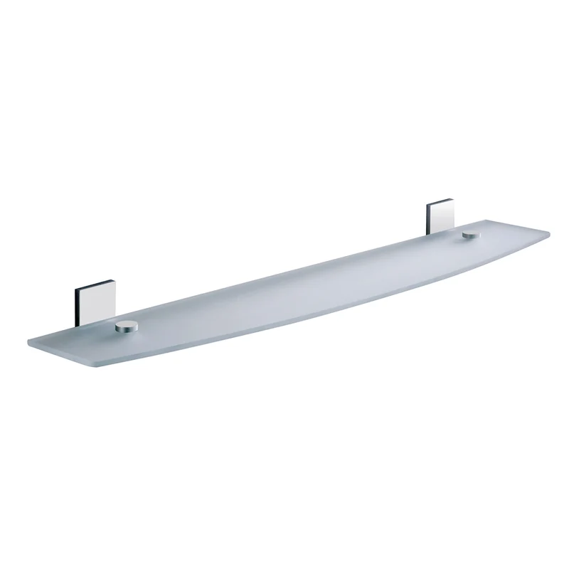 Mensola In Vetro Temperato Maine 58 Cm - Cromato