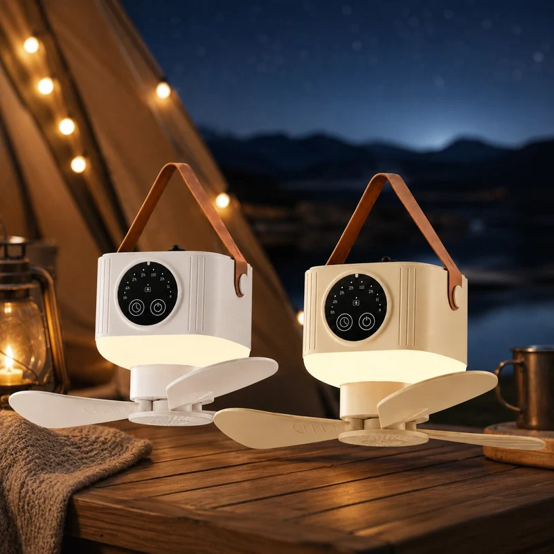 Camping Ventilator mit LED Licht | Zeltglanz