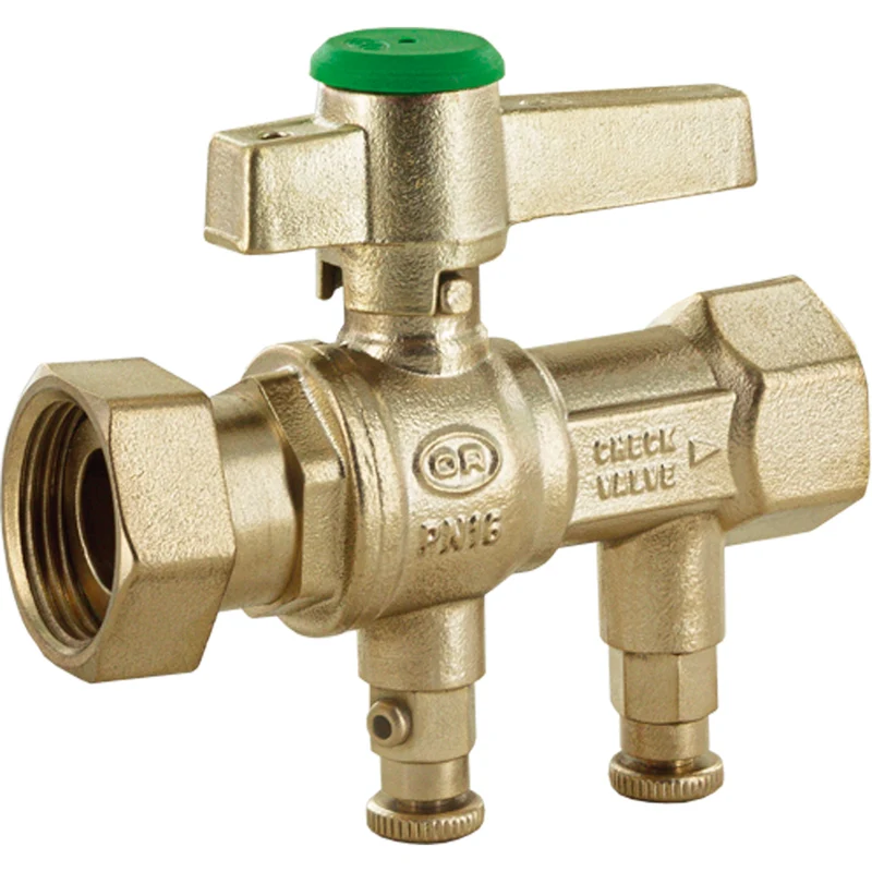 Gruppo Uscita Contatore Con Ritegno E Scarico 3/4" Girevole F X 1/2" F