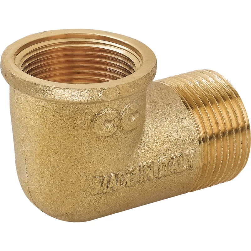 Gomito Maschio/Femmina Ottone Giallo 1"1/2
