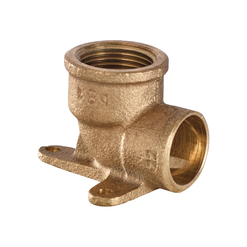 Gomito A 90° Flangiato Filettato Femmina In Bronzo A Saldare 18 X 3/4"