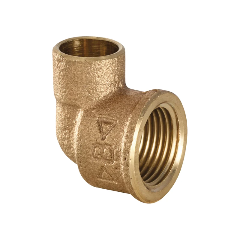 Gomito A 90° Filettato Femmina In Bronzo A Saldare 28 X 1"