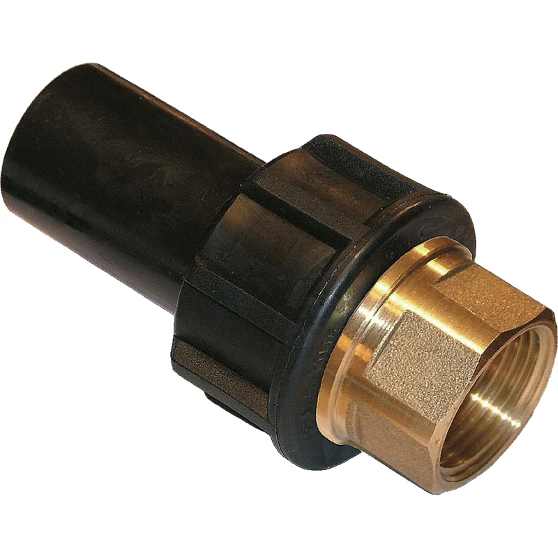 Giunto Di Transizione Ottone Pe Filettato Femmina Unidelta 32 X 1"