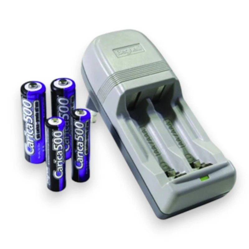 Caricatore per pile batteria AA e AAA con led di avviso ricarica