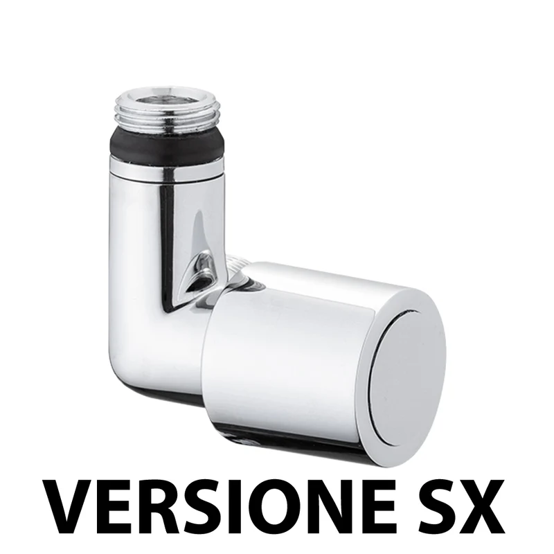 Valvola Ad Angolo Sx Termostatizzabile Attacco Rame, Multistrato E Pe-X "Dafne" Cromo 1/2" - 24X1,5