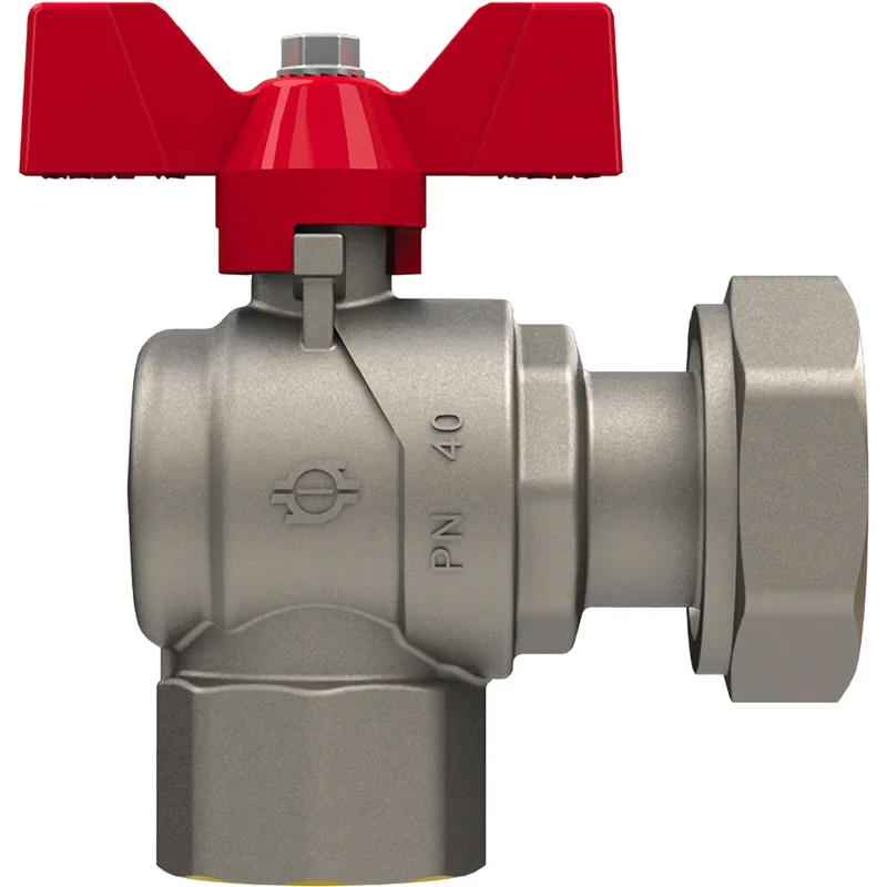 Valvola Ad Angolo Femmina Con Dado Girevole Fiv 3/4" X 3/4" Pn 40
