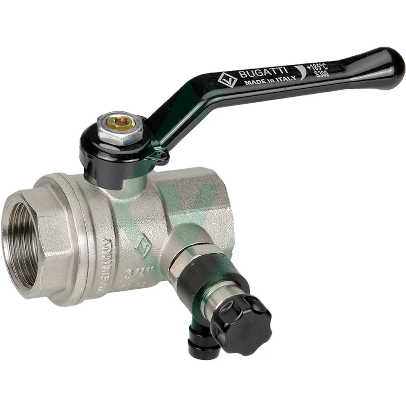 Valvola F-F 2 Spurghi Con Rubinetto E Tappo Leva Alluminio Bugatti 2" Dn 50