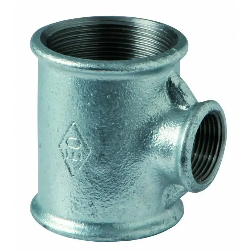 Raccordo Tee Ridotto In Ghisa Zincata 2"X1"1/2X2"