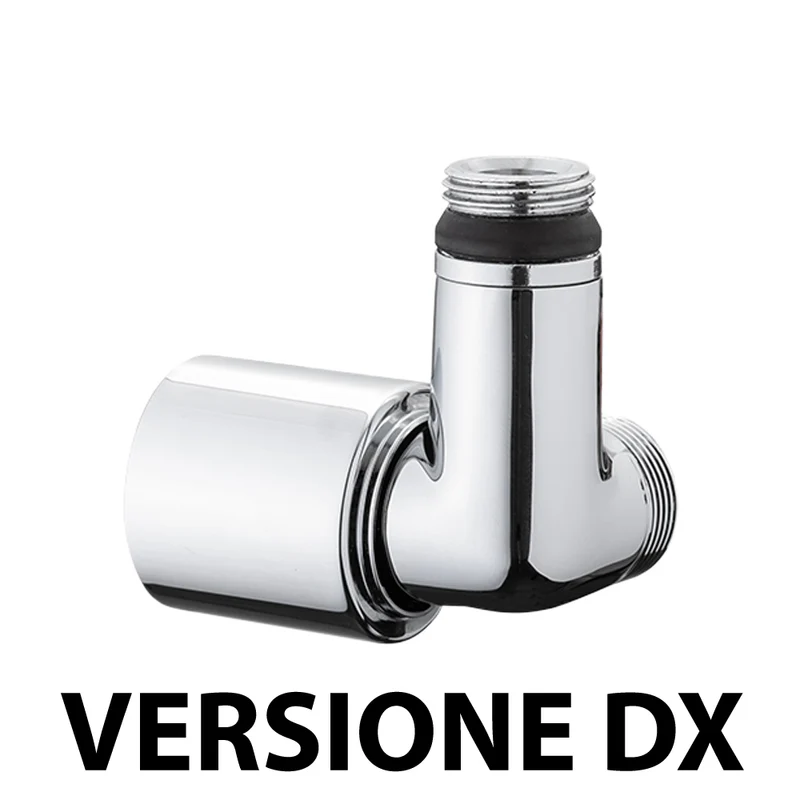 Valvola Ad Angolo Dx Termostatizzabile Attacco Rame, Multistrato E Pe-X "Dafne" Cromo 1/2" - 24X1,5