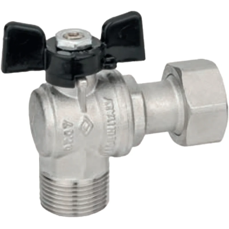 Valvola A Squadro Mf Con Dado Girevole Farfalla In Alluminio Bugatti 1/2"X3/4" Dn15