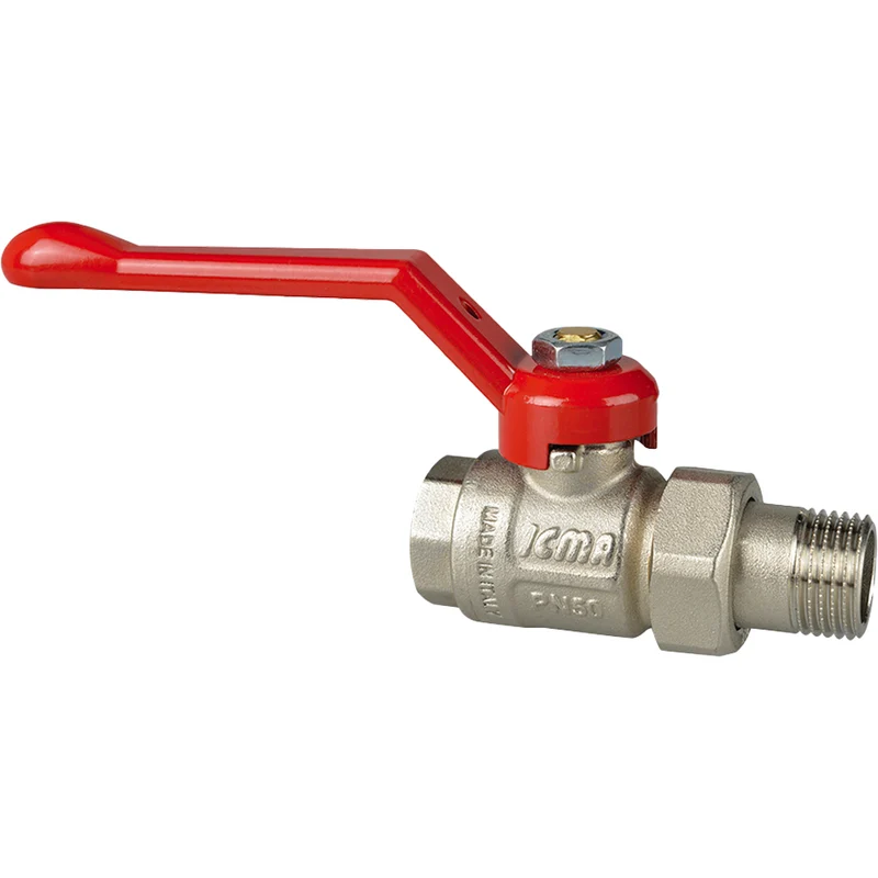 Valvola A Sfera Passaggio Totale Con Bocchettone E Leva In Alluminio Icma 1"1/2 Pn 30