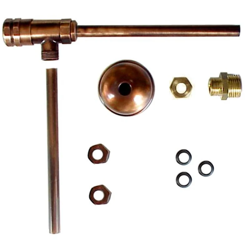 Rubinetto Per Cassetta Wc Doppia Cannetta Bronzato 3/8 X 10