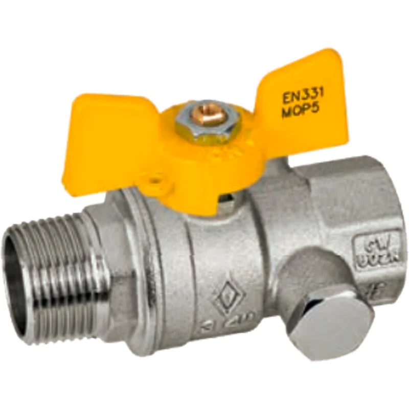 Valvola A Sfera Gas M/F Con Presa Di Pressione Farfalla Alluminio Bugatti 1" Dn 25