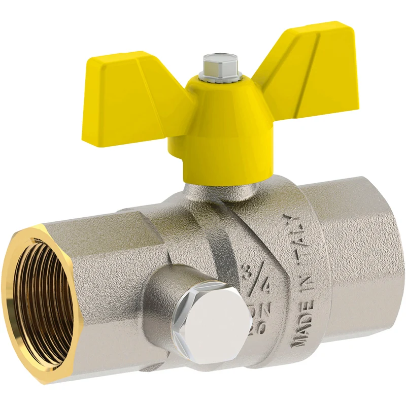 Valvola A Sfera Gas F/F Con Presa Di Pressione Farfalla Alluminio Fiv 1" Dn 25