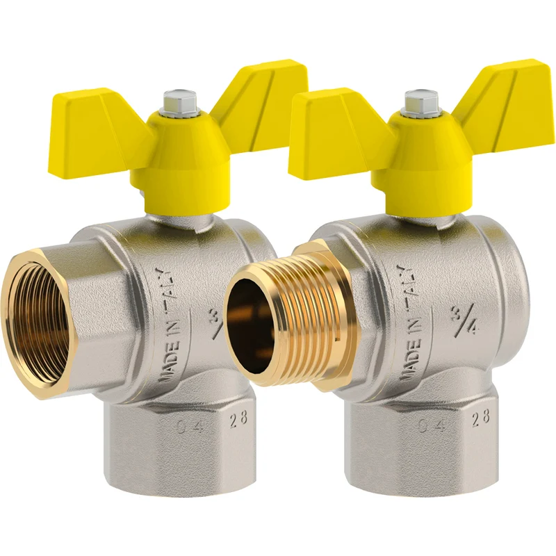 Valvola A Sfera Gas Ad Angolo Farfalla Alluminio Fiv 1/2 F/F