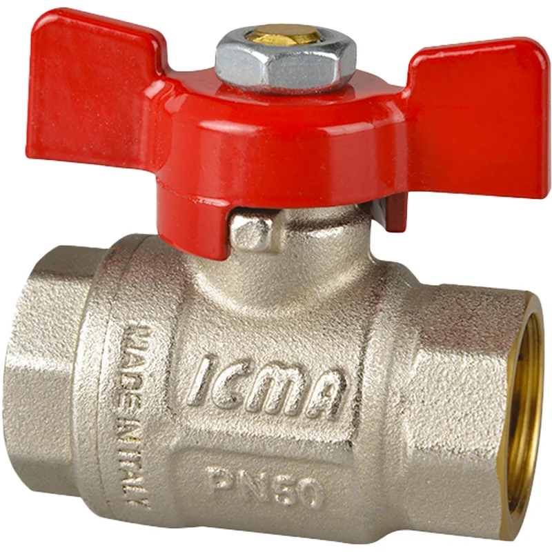 Valvola A Sfera F/F A Passaggio Totale Con Farfalla In Alluminio Icma 1"1/4 Pn 30