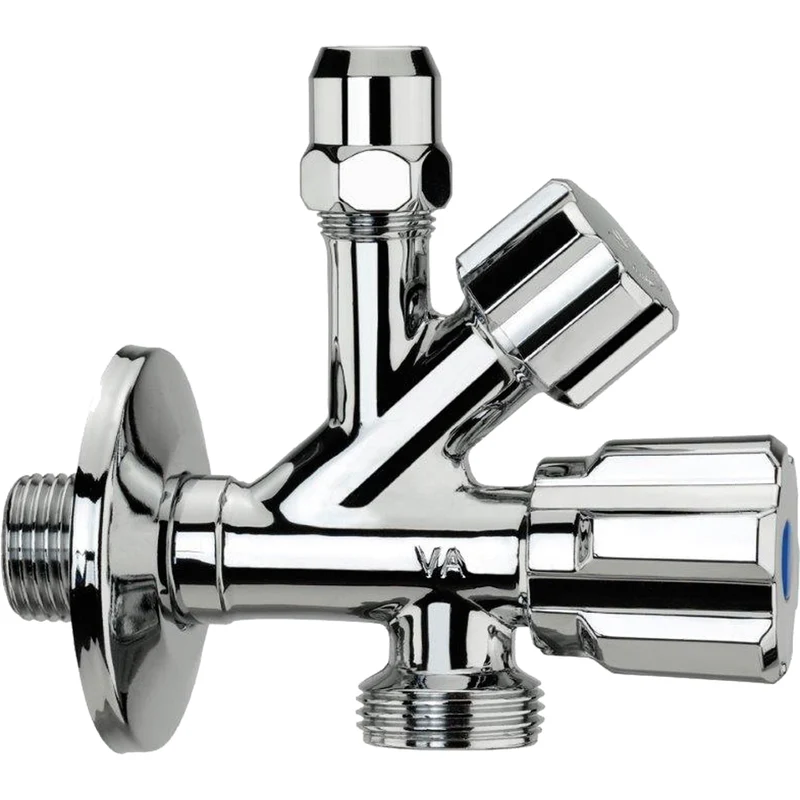 Rubinetto Sottolavabo Combinato Lavatrice A 3 Vie 3/4" X 1/2" X Ø10