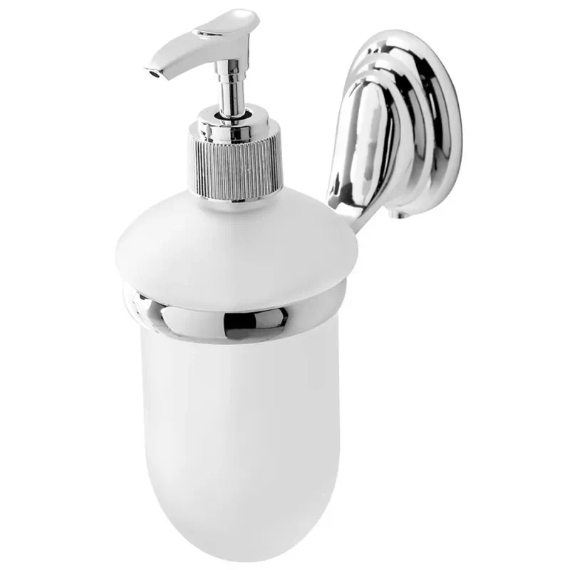 Porta Sapone Liquido 'Facile' Cromo / Vetro
