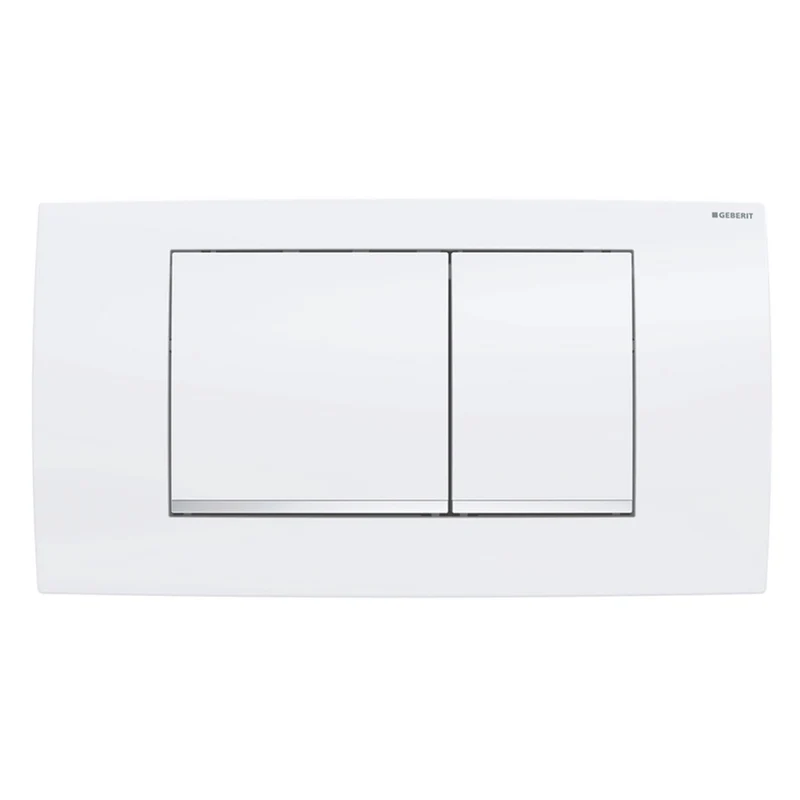 Placca Di Comando Twinline 30 Bianco-Cromo-Bianco