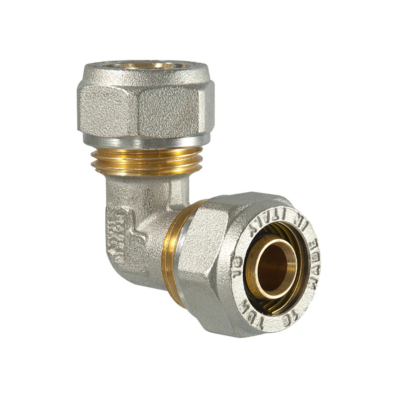 Raccordo Curvo Doppio A Compressione Per Tubo Multistrato Tdm Ø32 (3,0) Mm